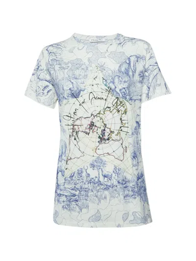 Pre-owned Dior Around The World T-shirt In White