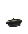 Dior Arty Rivet Art Beret In Black