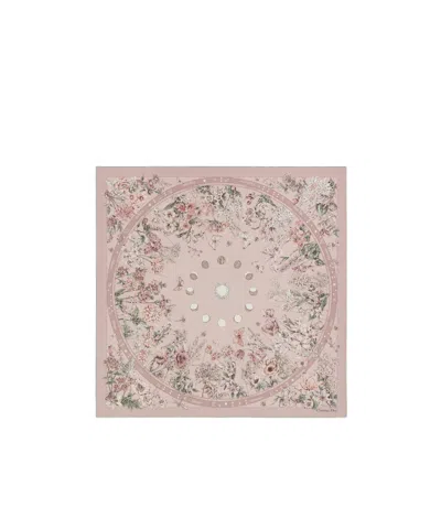 Dior Astral Flowers 90 Square Scarf In Pink