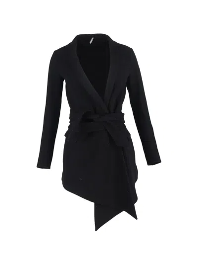 Pre-owned Dior Asymmetric Coat In Black