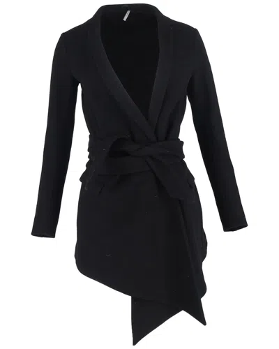 Pre-owned Dior Asymmetric Robe Peacoat, Size Fr 44 (authentic Pre-loved)