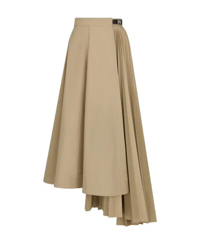 Dior Asymmetrical Skirt In Nude