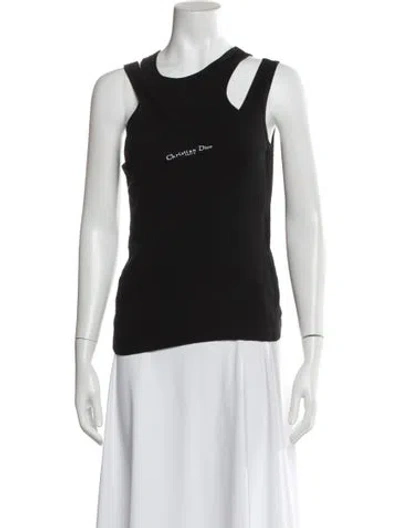 Pre-owned Dior Asymmetrical Sleeveless Top In Blue