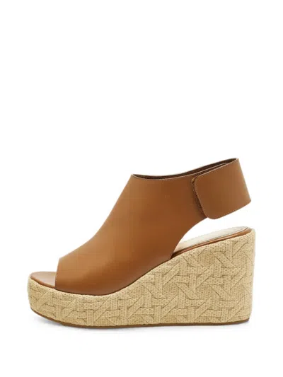 Pre-owned Dior Attitude Wedge Sandals In Brown