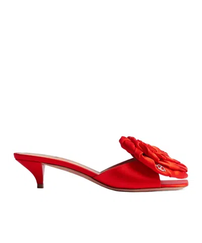 Dior Aurore Heeled Sandal In Red