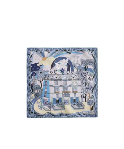 Dior Avenue90 Square Scarf In Blue