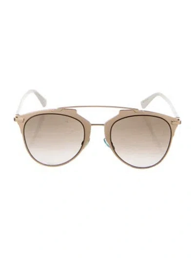 Pre-owned Dior Aviator Gradient Sunglasses In Gold