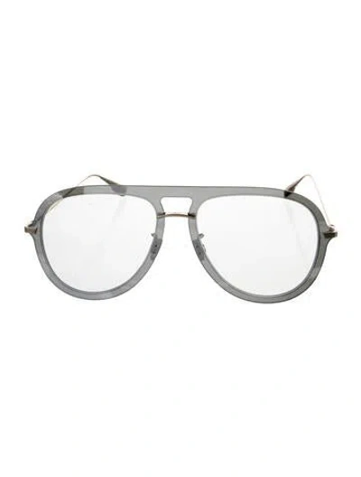 Pre-owned Dior Aviator Mirrored Sunglasses In Gray