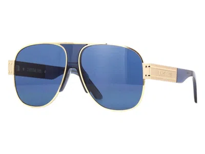 Pre-owned Dior Aviator Sunglasses In Gold (signaturea3u B0b0)