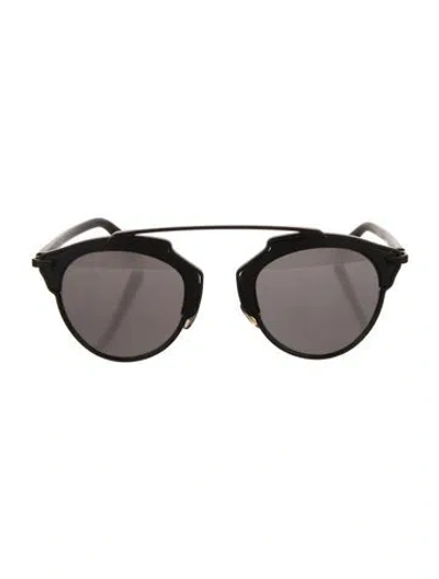 Pre-owned Dior Aviator Tinted Sunglasses In Black
