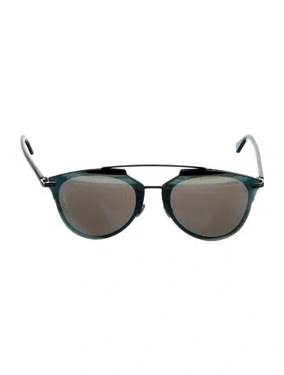 Pre-owned Dior Aviator Tinted Sunglasses In Black