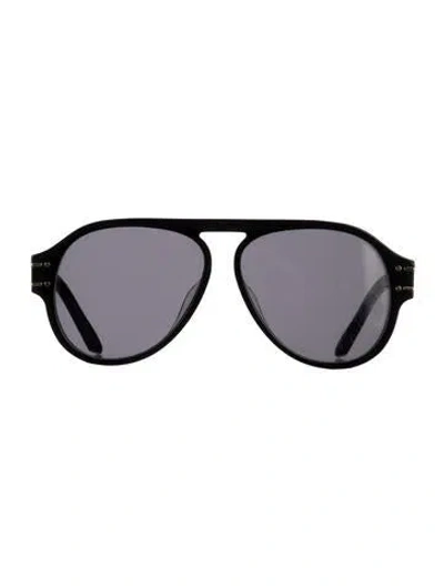 Pre-owned Dior Aviator Tinted Sunglasses In Black