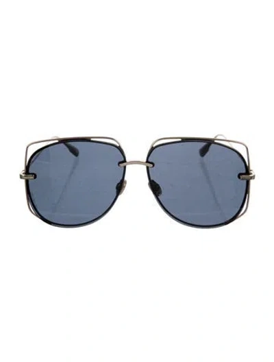 Pre-owned Dior Aviator Tinted Sunglasses In Gold