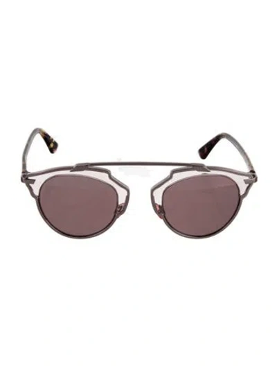 Pre-owned Dior Aviator Tinted Sunglasses In Purple
