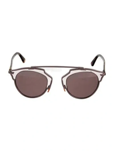 Pre-owned Dior Aviator Tinted Sunglasses In Purple