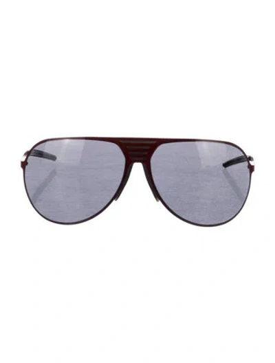 Pre-owned Dior Aviator Tinted Sunglasses In Red
