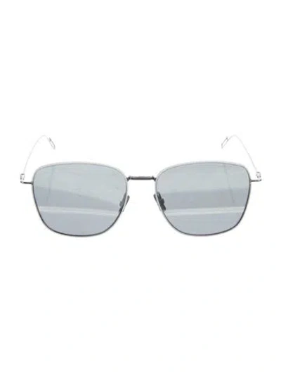 Pre-owned Dior Aviator Tinted Sunglasses In Silver