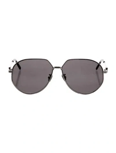 Pre-owned Dior Aviator Tinted Sunglasses In Silver