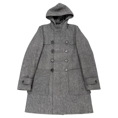 Pre-owned Dior A/w 2007  Homme By Hedi Slimane Military Hooded Wool Coat In Gray