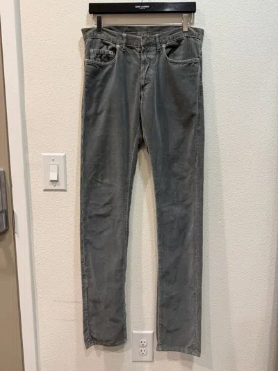Pre-owned Dior Aw04 Corduroy Pants 31 In Gray