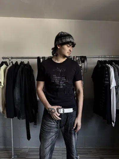 Pre-owned Dior Aw05 “in The Morning” Pete Doherty Poem Tee In Black