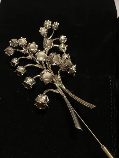 Pre-owned Dior Aw14 Lily Of The Valley Floral Pins / Brooch