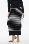DIOR AWNING STRIPED KNITTED PENCIL SKIRT