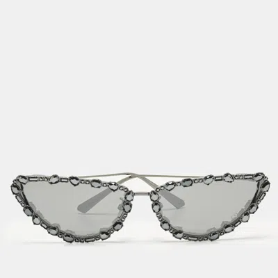 Pre-owned Dior B1u Crystals Cat Eye Sunglasses In Gray