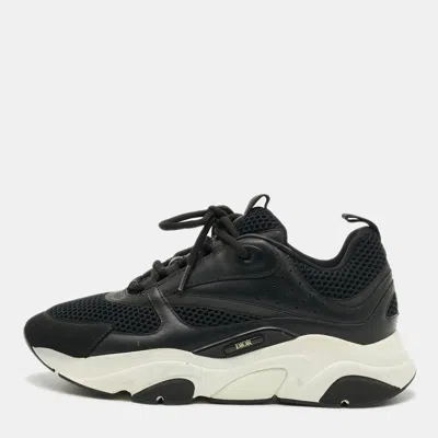 Pre-owned Dior B22 Size 41 Black Leather And Mesh Lace Up Sneakers
