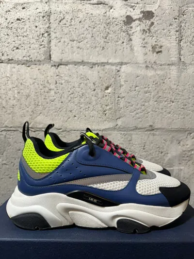 Pre-owned Dior B22 Sneaker Lime Blue