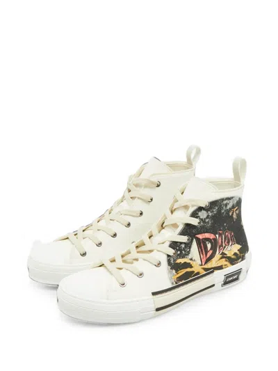 Pre-owned Dior B23 Astero Hihg-top Sneakers In White