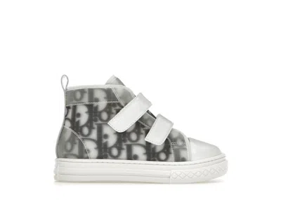 Pre-owned Dior B23 High (baby) Sneakers In White/black/ Oblique