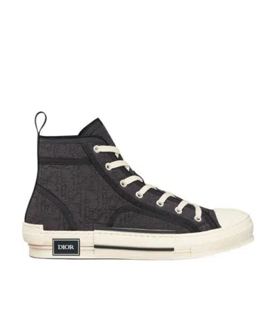Dior B23 High-top Casual Sneakers In Black