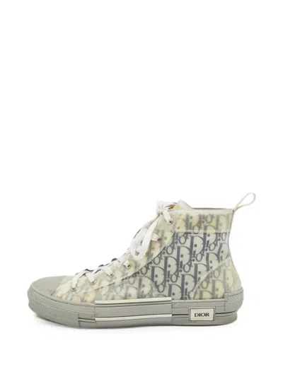 Pre-owned Dior B23 High-top Sneakers In Gray