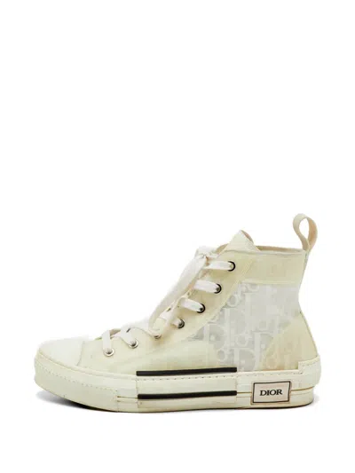Pre-owned Dior B23 High-top Sneakers In White