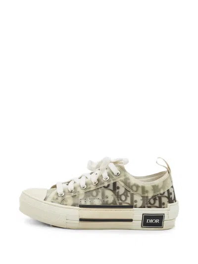 Pre-owned Dior B23 Lace-up Low-tops Sneakers In White