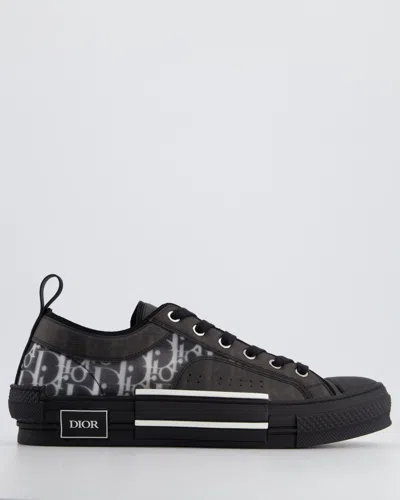 Dior B23 Oblique Low Trainers In Black