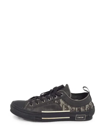 Pre-owned Dior B23 Oblique Sneakers In Black