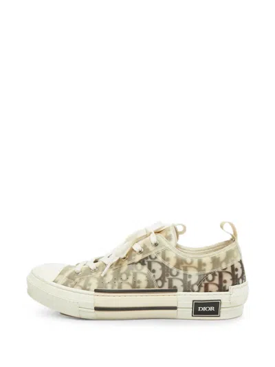 Pre-owned Dior B23 Oblique Sneakers In White