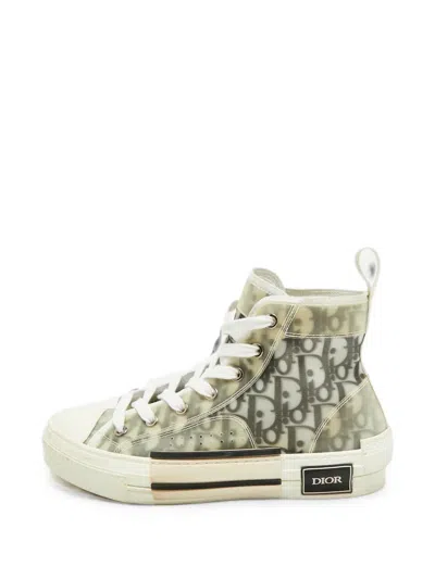 Pre-owned Dior B23 Oblique Sneakers In White