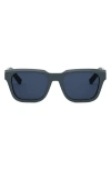 Dior B23 S1i 53mm Rectangular Sunglasses In Grigio/blu