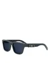 Dior B23 S1i 53mm Rectangular Sunglasses In Gray/blue