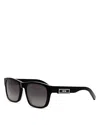 Dior B23 S2f Geometric Sunglasses, 58mm In Black/gray Gradient