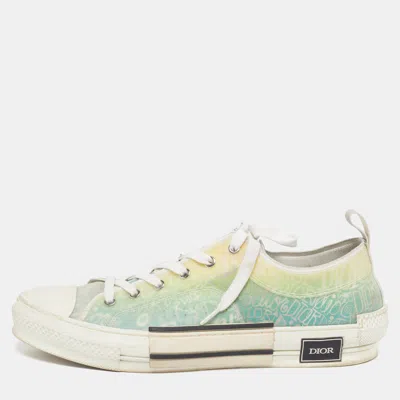 Pre-owned Dior B23 Size 46 Multicolor Oblique Mesh And Pvc Low Top Sneakers