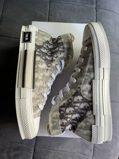 Pre-owned Dior B23 White Grey Oblique Sneaker