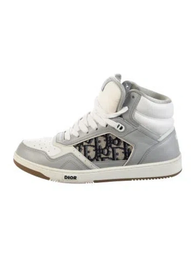 Pre-owned Dior B27 High Sneakers In Silver