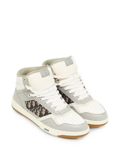 Pre-owned Dior B27 Jacquard Sneakers In White