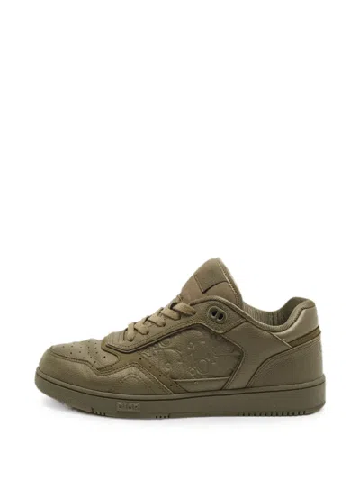 Pre-owned Dior B27 Leather Sneakers In Green