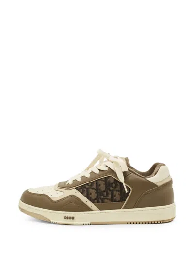 Pre-owned Dior B27 Oblique Sneakers In Brown