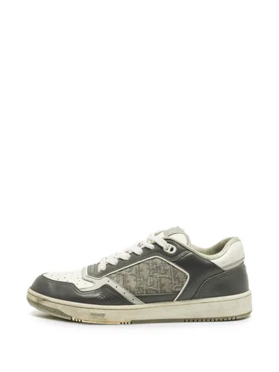 Pre-owned Dior B27 Oblique Sneakers In Gray
